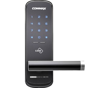 COMMAX 손잡이 일체형 무타공 스마트 도어락 + 카드키 3p CDL-305M