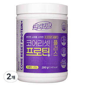 유한건강생활 코어리셋 프로틴 플러스 곡물맛, 280g, 2개