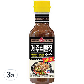 오뚜기 삼겹살 제주식 멜젓소스, 325g, 3개