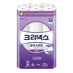 크리넥스 순수 소프트 천연펄프 3겹 고급롤화장지