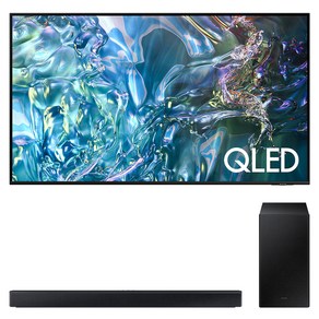 삼성전자 4K UHD QLED 스마트 TV + 사운드바 세트, 214cm(85인치), KQ85QD67AFXKR, 벽걸이형 X HW-C450 (사운드바), 방문설치