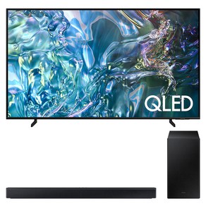 삼성전자 4K UHD QLED 스마트 TV + 사운드바 세트, 214cm(85인치), KQ85QD67AFXKR, 스탠드형 X HW-C450 (사운드바), 방문설치