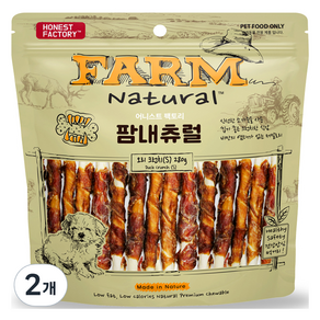 FARM 강아지 팜내츄럴 오리크런치 발포껌 간식 S, 280g, 2개, 혼합맛(소가죽/오리고기)