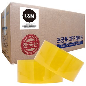 엘앤엠 중포장 OPP 아크릴 타입 박스 테이프 48mm x 65m, 투명, 40개