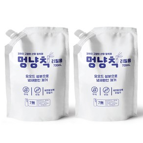 멍냥칙 반려동물 냄새 제거 무색 무취 산화 탈취제 리필용, 700ml, 2개