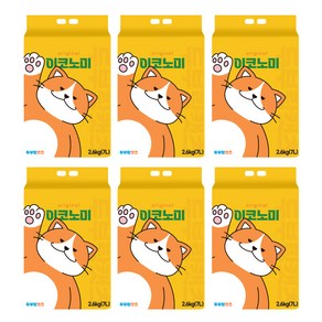 두부랑캣츠 이코노미 오리지날 고양이 모래 2.6kg, 6개, 오리지널, 7L