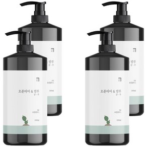 살림백서 오푼티아 앤 밤부 퍼퓸 샴푸 유칼립투스향, 1L, 4개
