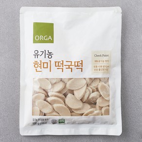 올가홀푸드 유기가공식품 인증 현미 떡국떡, 500g, 1개