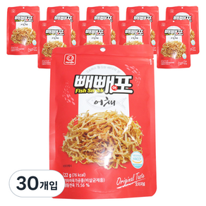 한진식품 빼빼어포 오리지널 어채, 22g, 30개