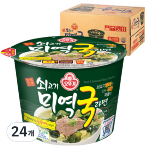 오뚜기 쇠고기 미역국라면 용기 100g, 24개