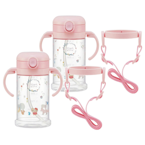 스케이터 양손 원터치 빨대물통 370ml, 헬로키티, 2개