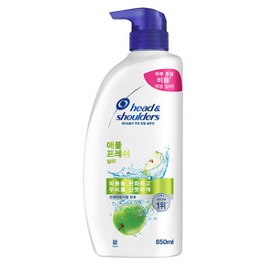 헤드앤숄더 애플 프레쉬 두피 샴푸 깨끗하고 상쾌한 향, 850ml, 1개