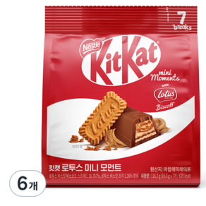 KitKat 로투스 미니 모먼트, 116.2g, 6개