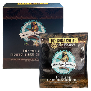 하와이안파라다이스커피 10% 코나 디카페인 바닐라 마카다미아 드립백, 10g, 1개, 6개입