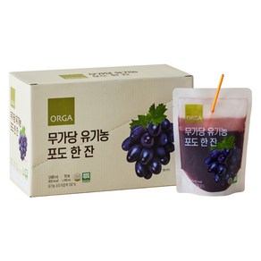 올가홀푸드 무가당 유기농 포도 한 잔, 140ml, 10개