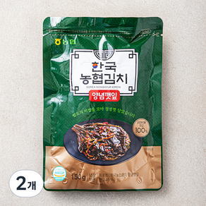 농협 한국김치 양념깻잎, 150g, 2개