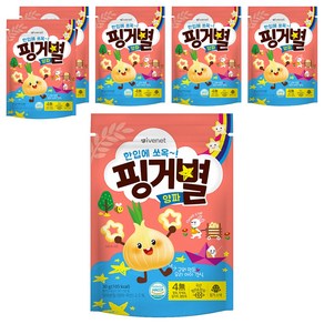 아이배냇 아동용 핑거별 쌀과자, 양파맛, 6개