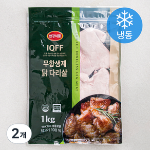 한강식품 IQFF 무항생제 인증 닭다리살 (냉동), 1kg, 2개