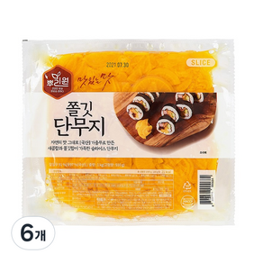 뿌리원 쫄깃 단무지, 1kg, 6개