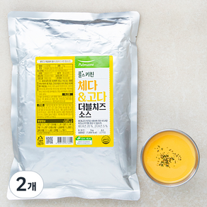 풀무원 풀스키친 더블치즈소스 체다 앤 고다, 1kg, 2개