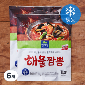 면사랑 해물짬뽕 1인분 (냉동), 363g, 6개