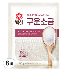 백설 구운소금, 500g, 6개