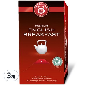 티칸네 잉글리쉬 블랙퍼스트 홍차, 1.75g, 20개입, 3개