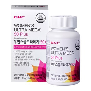 GNC 우먼스 울트라메가 50플러스 멀티비타민, 60정, 1개