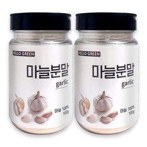 헬로우그린 국산 마늘 분말 통, 100g, 2개