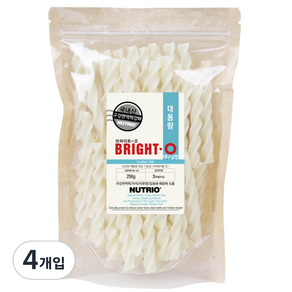 뉴트리오 브라이트오 강아지 치석껌 대용량, 대구살, 250g, 4개