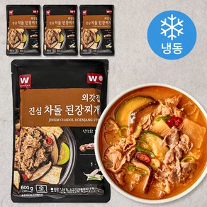 외갓집 진심 차돌 된장찌개 (냉동), 4개, 600g