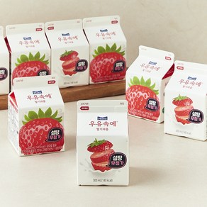 매일유업 우유속에 딸기과즙 설탕무첨가, 300ml, 8개