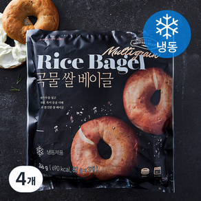 존쿡마스터의브레드 곡물 쌀 베이글 (냉동), 246g, 4개