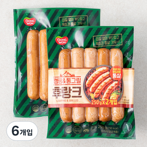 동원에프앤비 동원 캠핑&통그릴 후랑크, 250g, 6개입