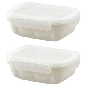 젠 로얄 직사각 밀폐용기 소 400ml, 2개, 용기 + 뚜껑