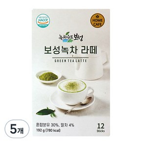 녹차수도보성 보성녹차라떼 분말, 16g, 12개입, 5개