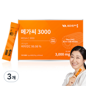 비타민마을 메가씨 3000 비타민C 분말 스틱, 270g, 3개