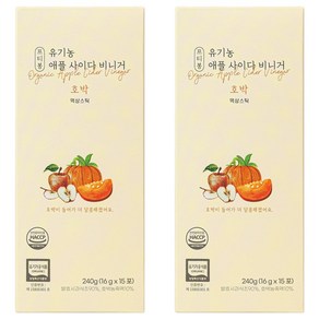 프티봉 유기농 애플 사이다 비니거 액상 스틱 호박 15p, 240g, 2개