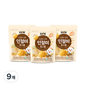 엘빈즈 고소함이 쏘옥 인절미과자, 콩고물, 9개, 30g