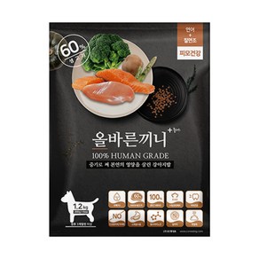 국개대표 강아지 올바른끼니 연어 칠면조 기능성 사료, 피부/피모, 1.2kg, 1개