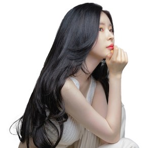 가발나라 여자 형상기억인모 똑딱이 셀프붙임머리 글램루즈웨이브 5피스, 다크블랙, 1세트