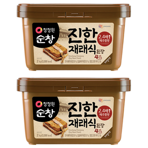 [청정원] 순창 진한 재래식된장, 2kg, 2개