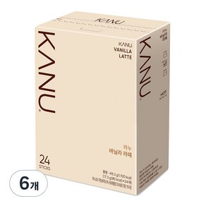 카누 바닐라 라떼 커피믹스, 17.3g, 24개입, 6개