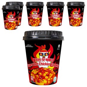 삼시오끼 원더뽀끼 불치킨맛 컵떡볶이, 120g, 6개
