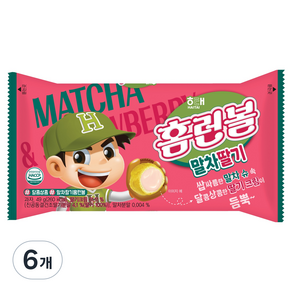 해태제과 홈런볼 말차딸기, 6개, 49g