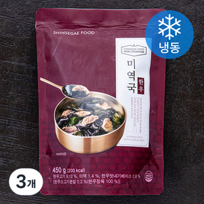 신세계푸드 호텔컬렉션 한우 미역국 (냉동), 450g, 3개