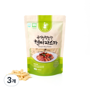 명성제분 유기농 행복한 현미 파스타, 320g, 3개