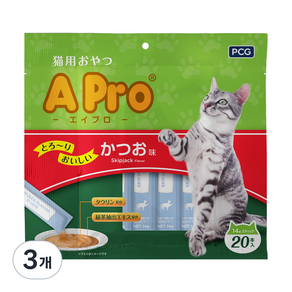 에이프로 고양이 츄르 20p, 가다랑어, 280g, 3개