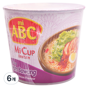 ABC 미 인스턴트 컵 라사 아얌 바왕 60g, 6개