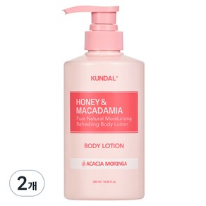 쿤달 허니 앤 마카다미아 퓨어 바디로션 아카시아 모링가 향, 500ml, 2개